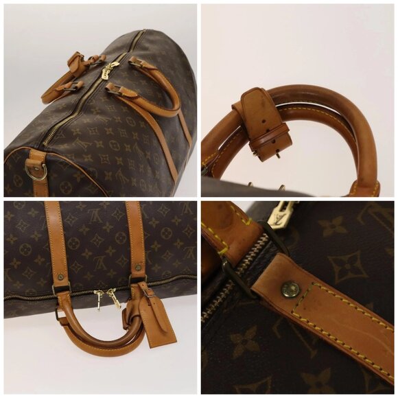 LOUIS VUITTON Monogram Keepall Bandouliere 55 Boston Bag M41414 LV Auth 138604 - Picture 16 of 16